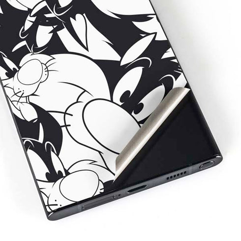 Looney Tunes Sylvester Super Sized Pattern Galaxy S25 Ultra Skin